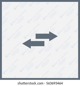 The left and right arrows icon. Arrows symbol.