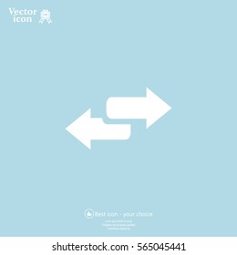 The left and right arrows icon. Arrows symbol.