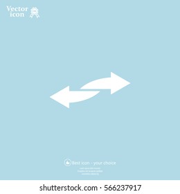 The left and right arrows icon. Arrows symbol.