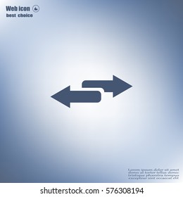 The left and right arrows icon. Arrows symbol.