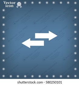 The left and right arrows icon. Arrows symbol.