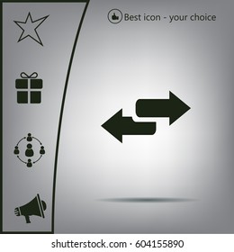 The left and right arrows icon. Arrows symbol.