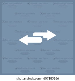 The left and right arrows icon. Arrows symbol.