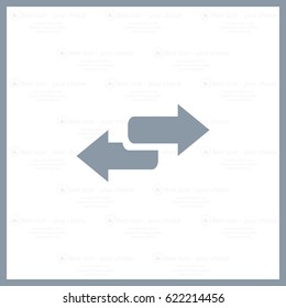 The left and right arrows icon. Arrows symbol.