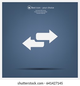 The left and right arrows icon. Arrows symbol.
