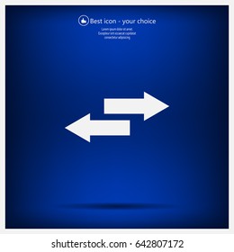 The left and right arrows icon. Arrows symbol.