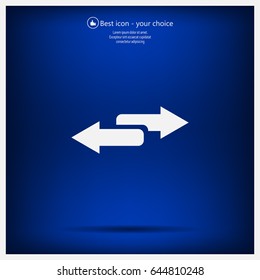 The left and right arrows icon. Arrows symbol.