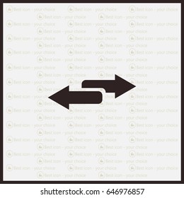 The left and right arrows icon. Arrows symbol.