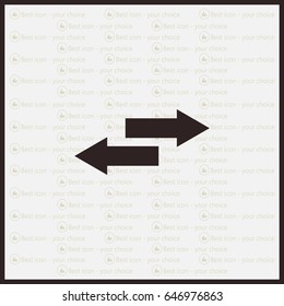 The left and right arrows icon. Arrows symbol.
