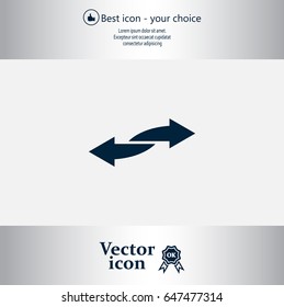 The left and right arrows icon. Arrows symbol.