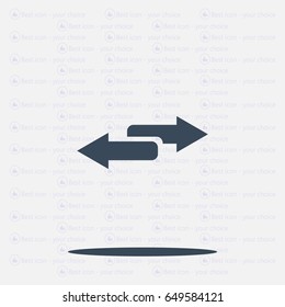 The left and right arrows icon. Arrows symbol.