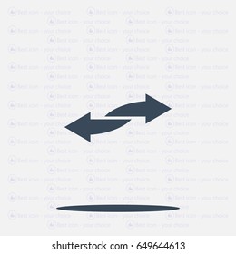 The left and right arrows icon. Arrows symbol.