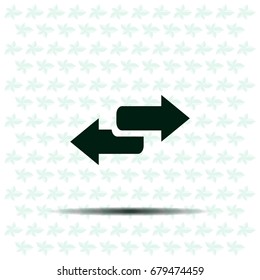The left and right arrows icon. Arrows symbol.