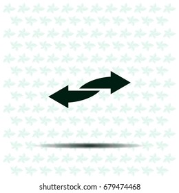 The left and right arrows icon. Arrows symbol.