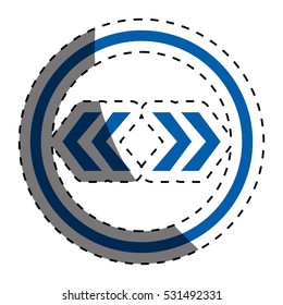 left right arrows icon vector illustration graphic design