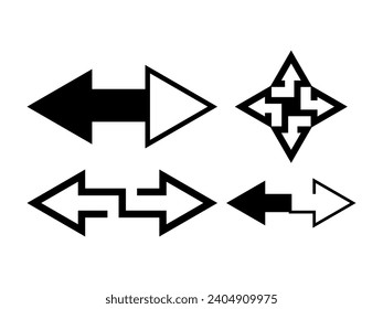 Left right arrows logo icon vector, Transfer arrows template