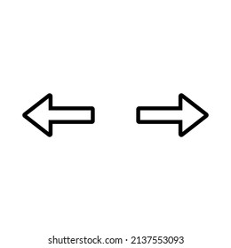 Left and Right arrows simple icon