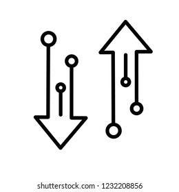 Left right arrows Transfer arrows outline icon