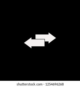 left right arrows vector icon. flat left right arrows design. left right arrows illustration for graphic 