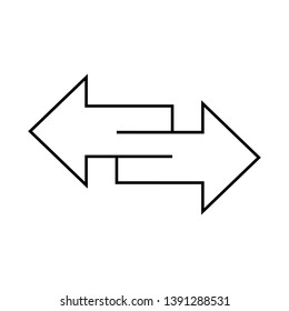Left and right arrows vector icon. Exchange icon. Switch arrows. Transfer symbol