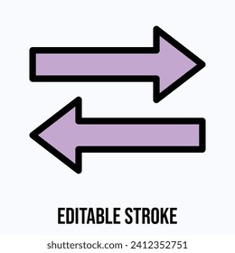 Left And Right Arrows Vector Icon,  Arrows Vector Icon.