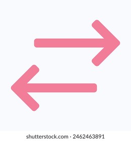 Left And Right Arrows Vector Icon, Arrows Vector Icon. Flat Style Isolated Vector Icon.
