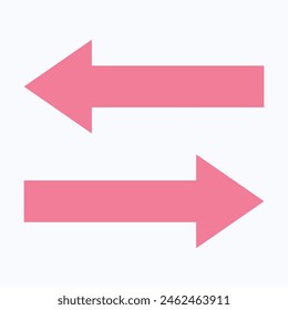 Left And Right Arrows Vector Icon, Arrows Vector Icon. Flat Style Isolated Vector Icon.