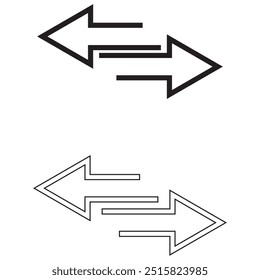 Left right arrows vector icon design eps 10