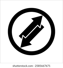 Left right arrows vector icon. Transfer arrows icon. 2 side arrow icon