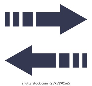 Left right arrows vector icon isolated on white background.