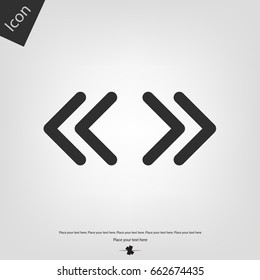 Left and right arrows vector icon