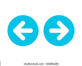 Left right or back next arrow icon blue