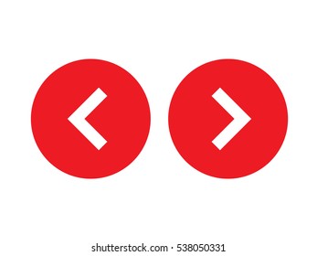 Left right or back next icon button vector