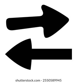 Left and Right Black Arrow Vector Icon, direction, illustration, arrows, icon, design. eps