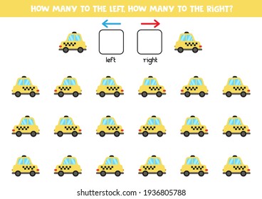 Left Right Cartoon Taxi Car Educational Stock Vector (Royalty Free ...