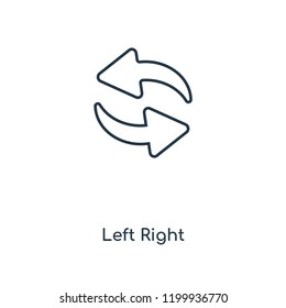 Left Right concept line icon. Linear Left Right concept outline symbol design. This simple element illustration can be used for web and mobile UI/UX.