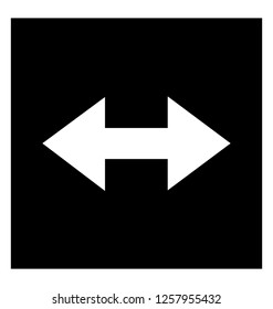 Left and right connected arrows glyph icon