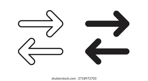 Left right direction icon. Symbol, logo illustration. graphic icon set
