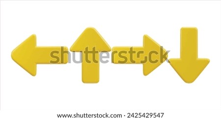 left right Up and down arrow icon on 3d rendering vector illustration set