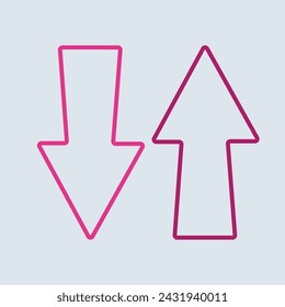 left right up down arrow navigation direction vector design