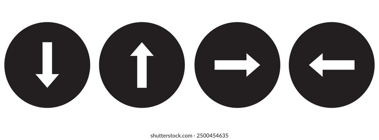 left right up down arrow navigation direction vector design eps 10