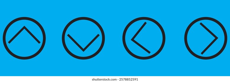 left right up down arrow navigation direction vector design