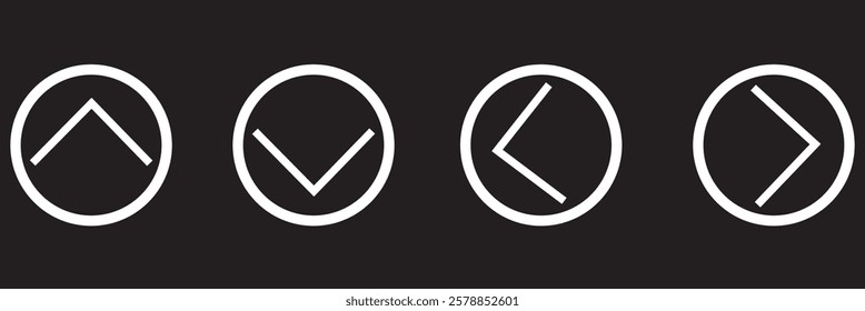 left right up down arrow navigation direction vector design