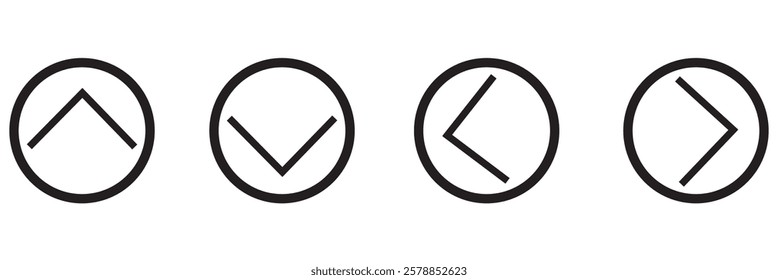 left right up down arrow navigation direction vector design