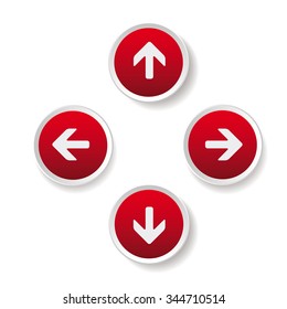 Left Right Up Down arrows buttons