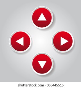 Left Right Up Down button vector
