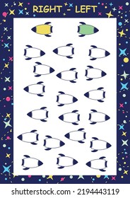 Left or Right. Up or down. Logic game for kids.