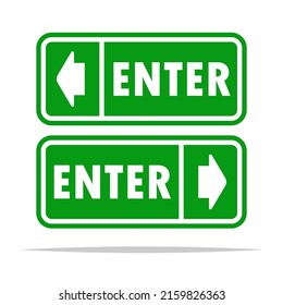 Left and right enter signs vector isolated