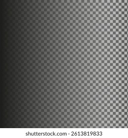 Left to right gradient. Vector smooth texture. Checkered shadow fade. Subtle square pattern.
