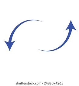 Left right green, red curved arrows. Two horizontal direction symbols. Isolated on a white background. vector design eps 10